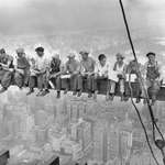 image for Death-defying lunch: 11 men dangle above NYC during skyscraper construction, 1932.