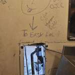 image for 10 prisoners in New Orleans escaped out this hole and left some fun notes