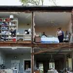 image for St Louis, a house after a tornado hit it.