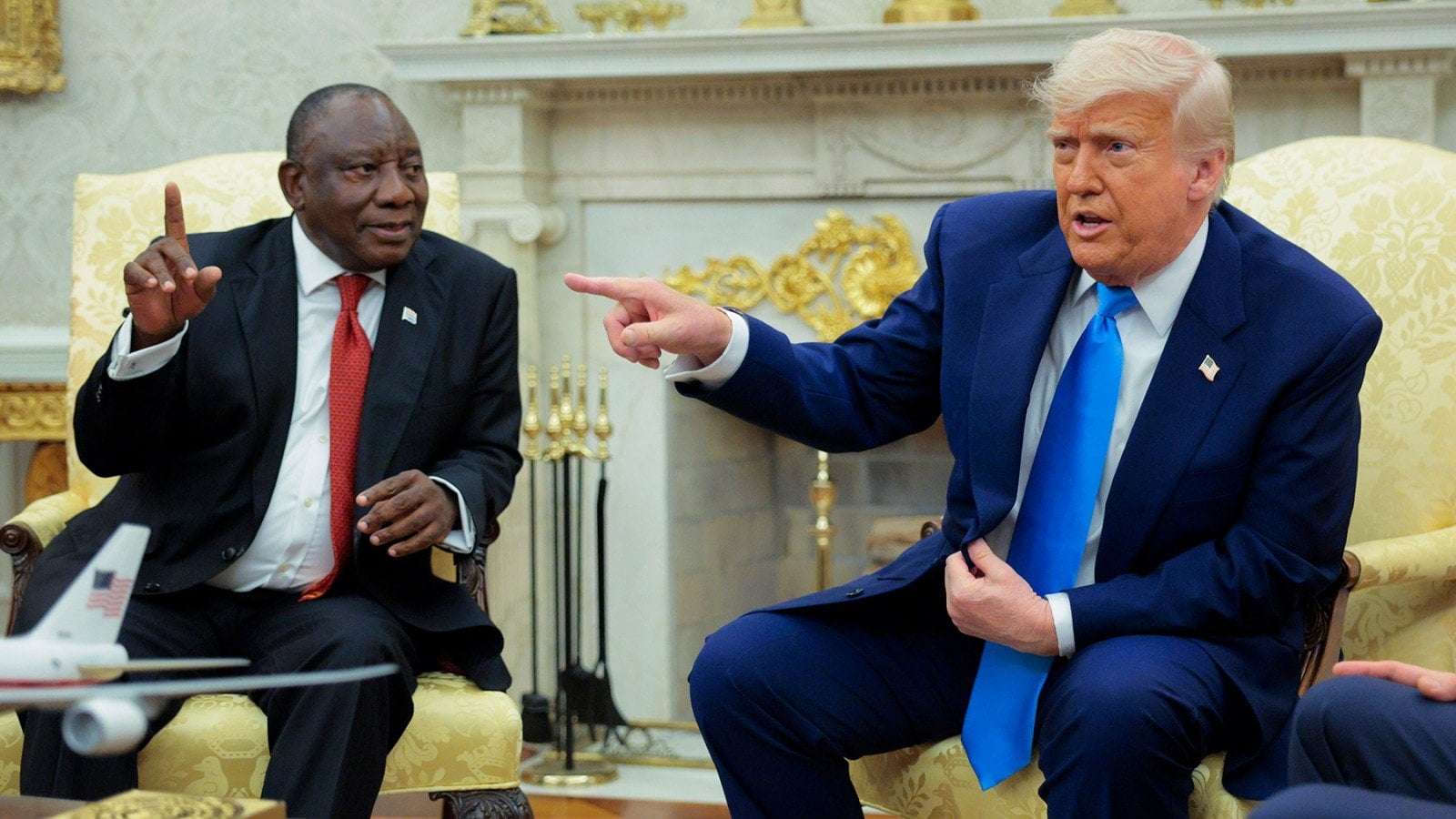 image for South African President Calls Out Trump: ‘I’m Sorry I Don’t Have a Plane to Give You’