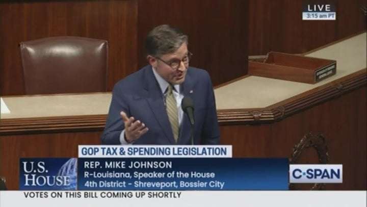 image for Democrats laugh after Johnson calls Trump ‘most respected president’