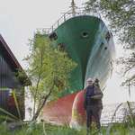 image for Man wakes up to find a giant cargo ship in his yard (OC)