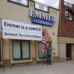 image for [OC] Iraq vet calling out Tom Emmer. Otsego, MN. Memorial day weekend.