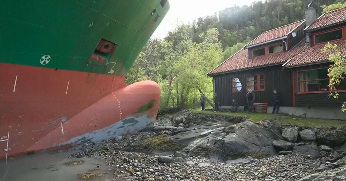 image for 443-foot ship finally pulled free after nearly hitting Norway home as owner slept: "It's time to say goodbye"