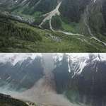 image for Swiss Glacier collapses under weight of collapsed mountain: Massive Landslide buries Village