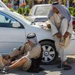 image for Elderly Iraqi men are preparing to head into battle after volunteering to fight ISIS 2014.
