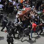 image for Israeli police beat coffin carrirers of Journalist Shireen Abu Akleh. East Jerusalem, 2022