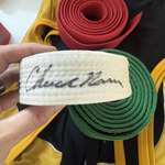 image for [OC] Chuck Norris signed my TaeKwonDo white belt circa 1994 - found it 31 years layer.
