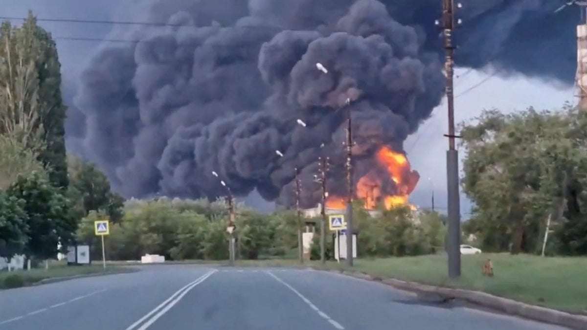 image for Ukraine hits Russian fuel depot near strategic bomber airbase