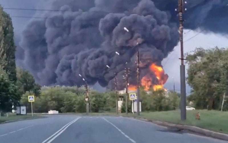image for Ukraine hits Russian fuel depot near strategic bomber airbase