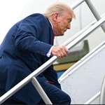 image for Trump stumbling on stairs to Air Force One today
