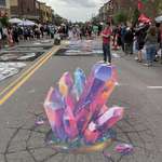 image for I drew some crystals at a chalk art festival