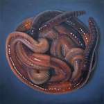 image for [OC] My worm painting I recently finished, titled "Earthworms"