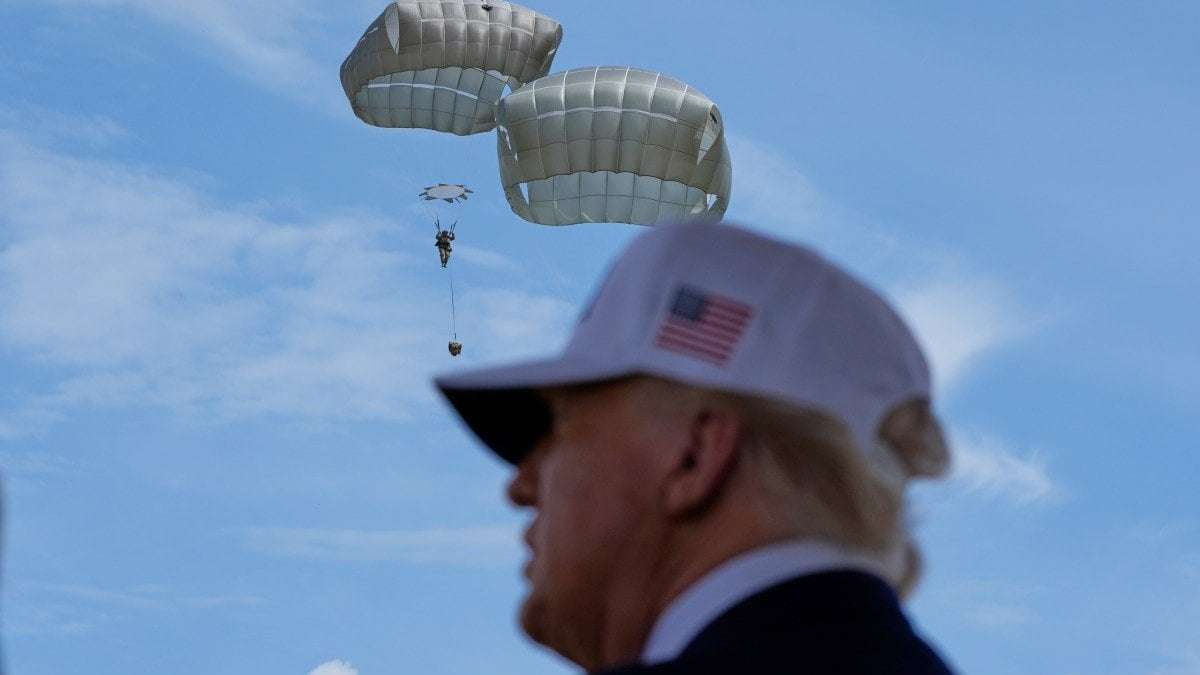 image for Trump’s birthday parade may be cancelled over thunderstorms