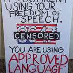 image for For safety reasons I won't be posting photos of tomorrow's protest but here's my sign