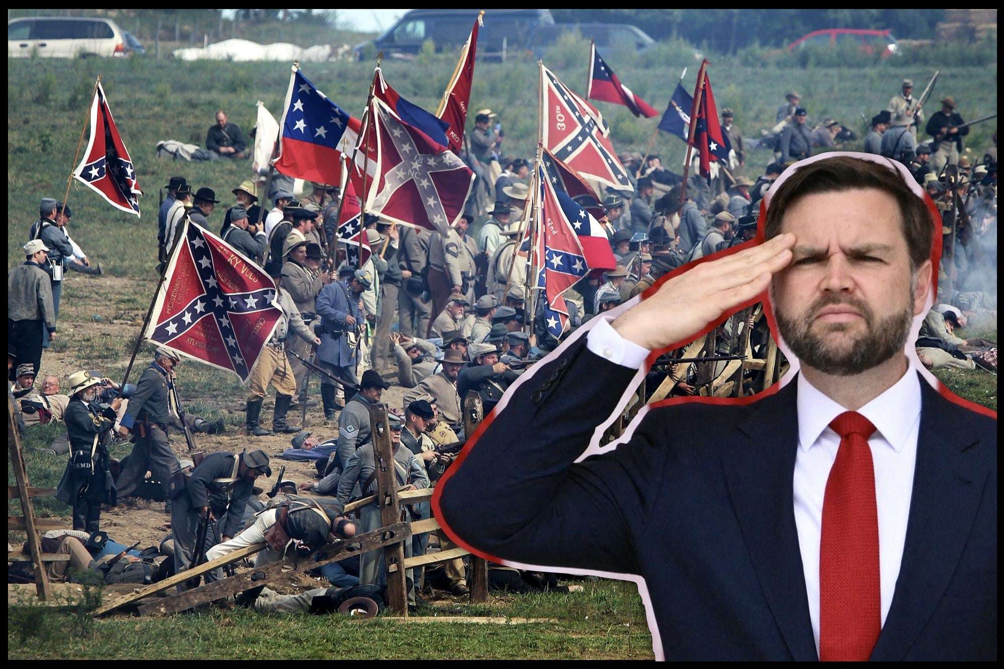 image for JD Vance Ridiculed For Defending Confederate Soldiers: 'Weird Stance For The Vice President'