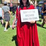 image for A protester in Phoenix Arizona for the NoKings protest. (OC)