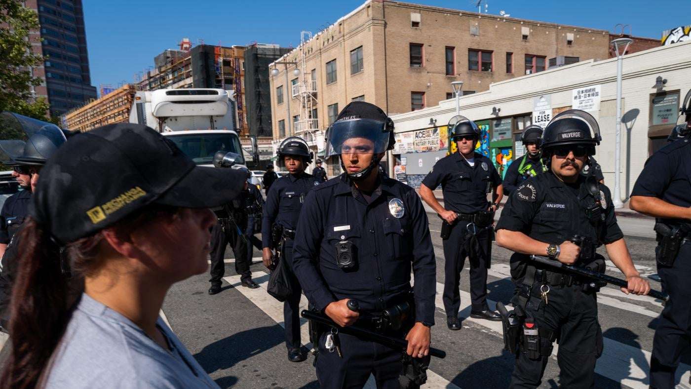 image for Press group sues L.A., alleging police abuse of reporters at ICE rallies