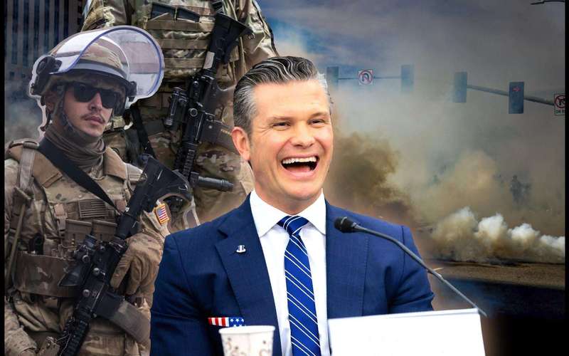 image for Hegseth Laughs After Senator Pushes Him to Deny Ordering Military to Use 'Lethal Force' Against Protesters