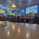image for An empty BWW playing a live Dodger game in LA, during ICE raids. Usually you can't find a seat.