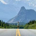 image for [OC] My wife in front of some amazing mountains in Alaska