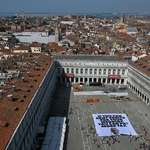 image for OC: Activists in Venice deploy banner displaying Jeff Bezos, protesting his wedding in the city