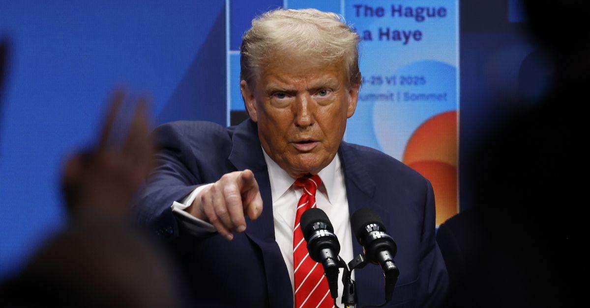 image for Donald Trump: US president's surprising exchange with Ukrainian reporter at NATO press conference