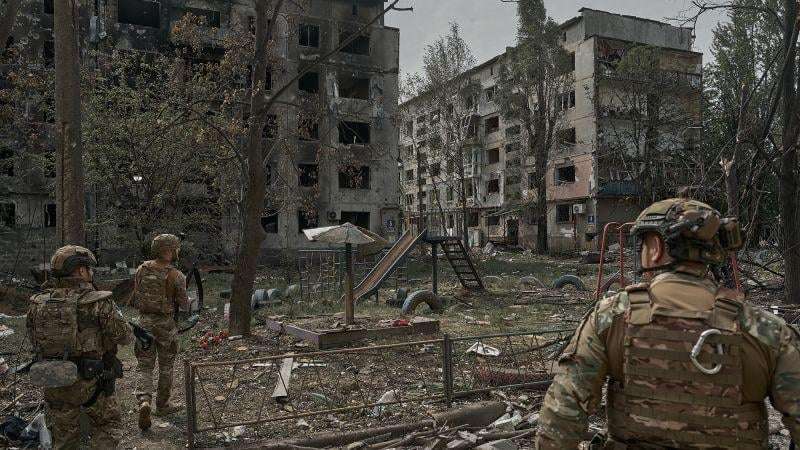 image for Russia has amassed 110,000 troops near strategic Ukrainian city, Kyiv says