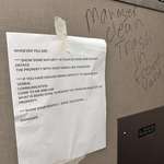 image for [OC] Building managers reply to one of my idiotic neighbors who is writing on the elevator walls