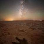 image for A 200 million year old dinosaur foot under the Milky Way - Arizona, USA (OC)
