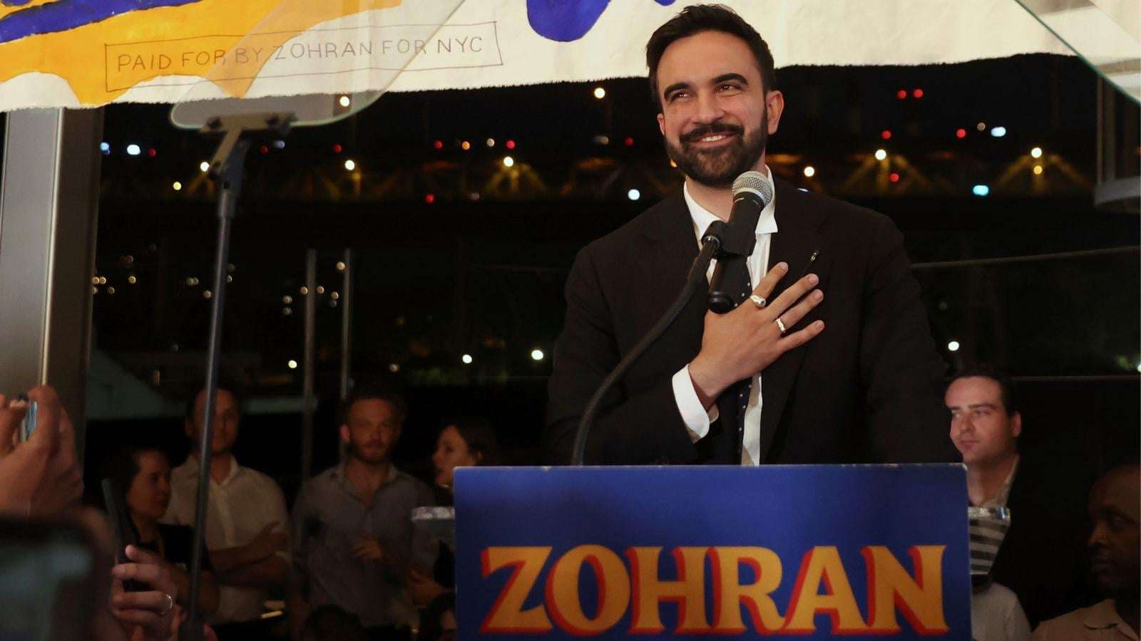 image for Zohran Mamdani wins NYC mayoral primary over Andrew Cuomo; Trump reacts