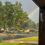 image for [OC] I’ve never seen the end of a rainbow before, had no idea this was possible.