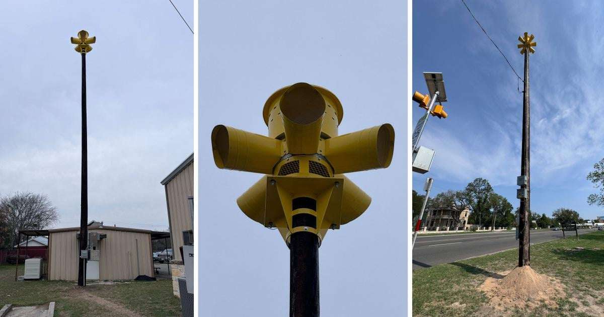 image for In deadly Texas floods, one town had what some didn't: A wailing warning siren