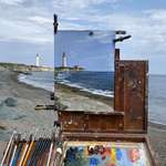 image for Painted this lighthouse during my trip to Gaspesie, QC. Oil on panel (oc)