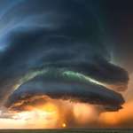 image for [OC] A stunning Supercell Storm during Sunset in New Mexico ⚡️