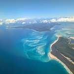 image for [OC] View from airplane window off coast of Brisbane, Australia