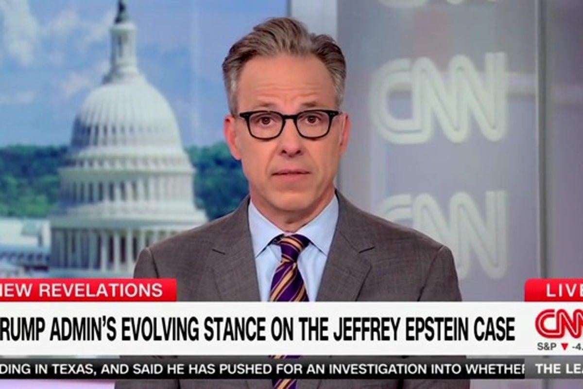 image for Jake Tapper says Trump is gaslighting the public on Epstein: ‘You’re being played for fools’