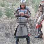 image for [OC] Guy in traditional armor at the mongolian Naadam Festival using his Phone