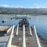 image for USS Missouri: You can see where WWII ended for the world, overlooking where it began for the US [OC]