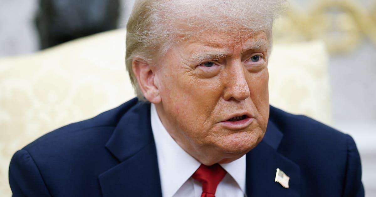 image for Trump Spirals After Being Asked if His Name Is in Epstein Files