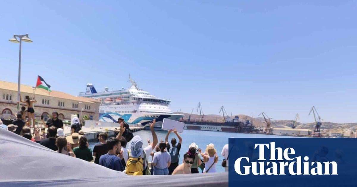 image for Israeli cruise ship turned away from Greek island by Gaza war protest