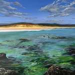 image for A little bay in New Zealand that I painted (OC)
