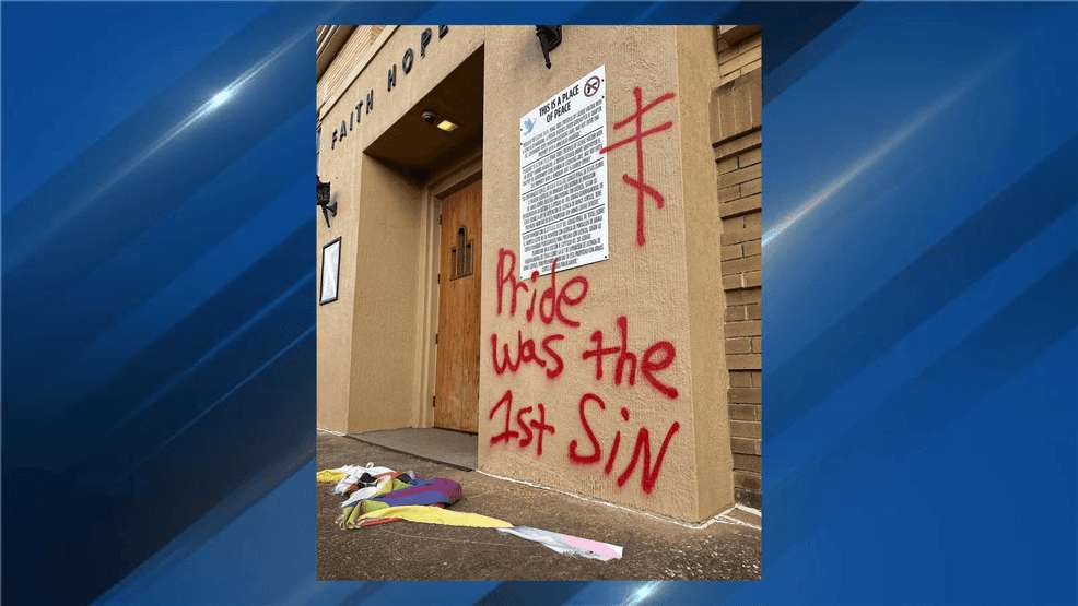 image for Life in the City church vandalized in south Austin, Pride flag torn down
