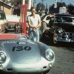image for James Dean and his Porsche Spider at a gas station just hours before his fatal crash