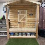 image for My wife has a camping themed classroom, so I made a cabin porch for her to read to her students on
