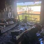 image for My living room after a propane tank outside of the condo beneath mine exploded today