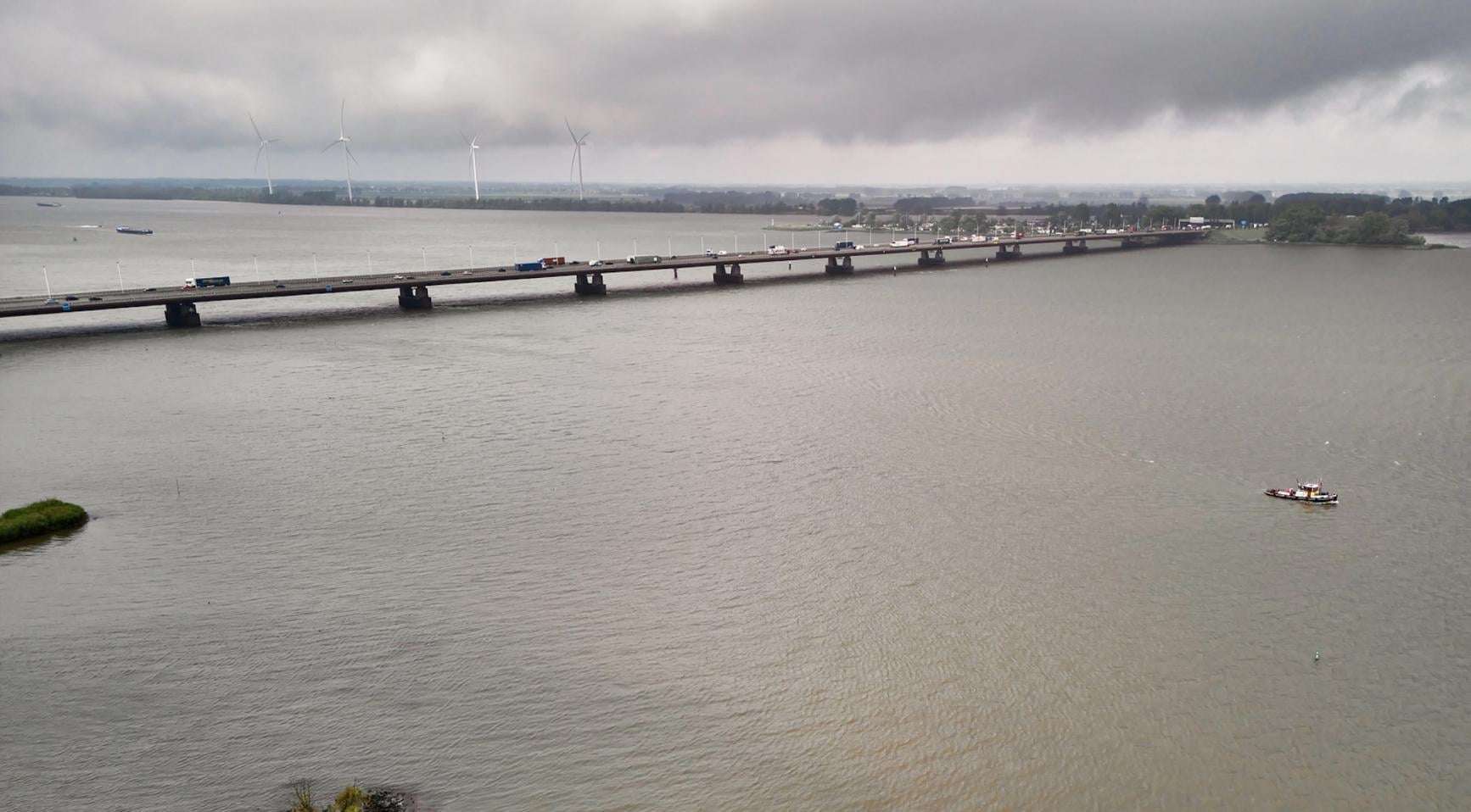 image for Too-hot trucker jumps off bridge on Dutch highway, causing great alarm