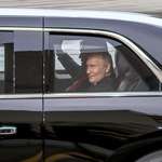 image for OC: Trump and Putin share a car after they arrive in Alaska for talks on the Ukraine war.