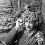 image for [OC]American soldier wearing the crown of the Holy Roman Empire in a cave in Germany, on 03/03/45