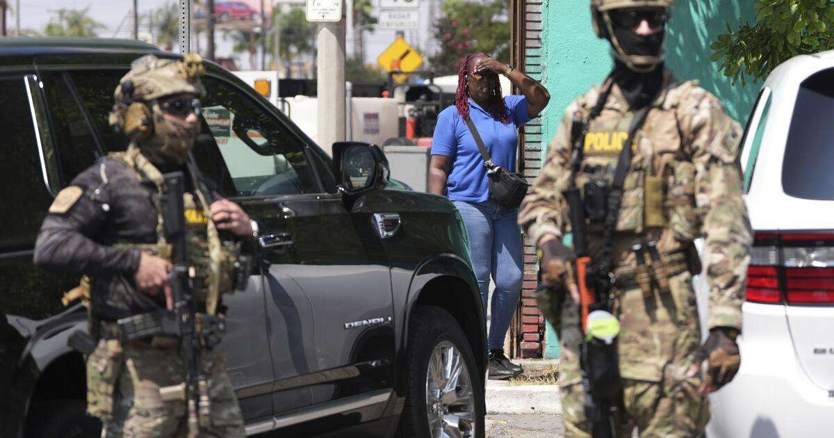 image for Immigration officer fires shots at vehicle with people inside in San Bernardino operation